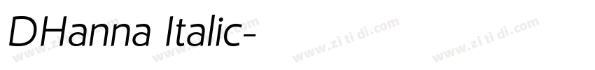 DHanna Italic字体转换